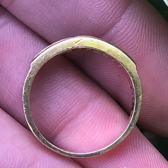 Vintage Jeff Cooper Natural Diamond & Sapphire Men’s 18K Gold Wedding Band - Picture 5 of 10